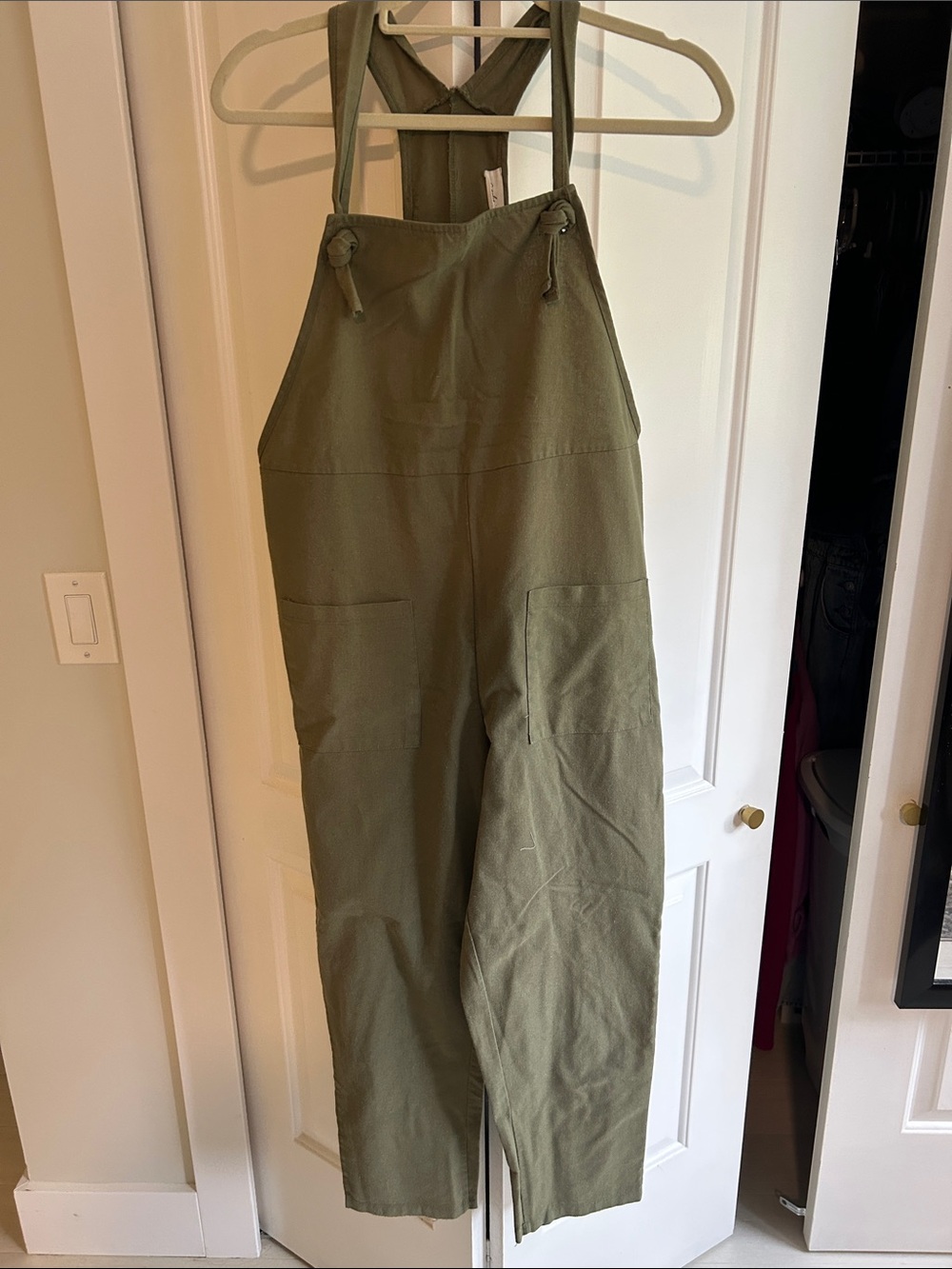 Olive Green Women's Utility Overalls